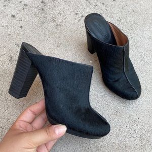 Madewell Black Heeled Mules